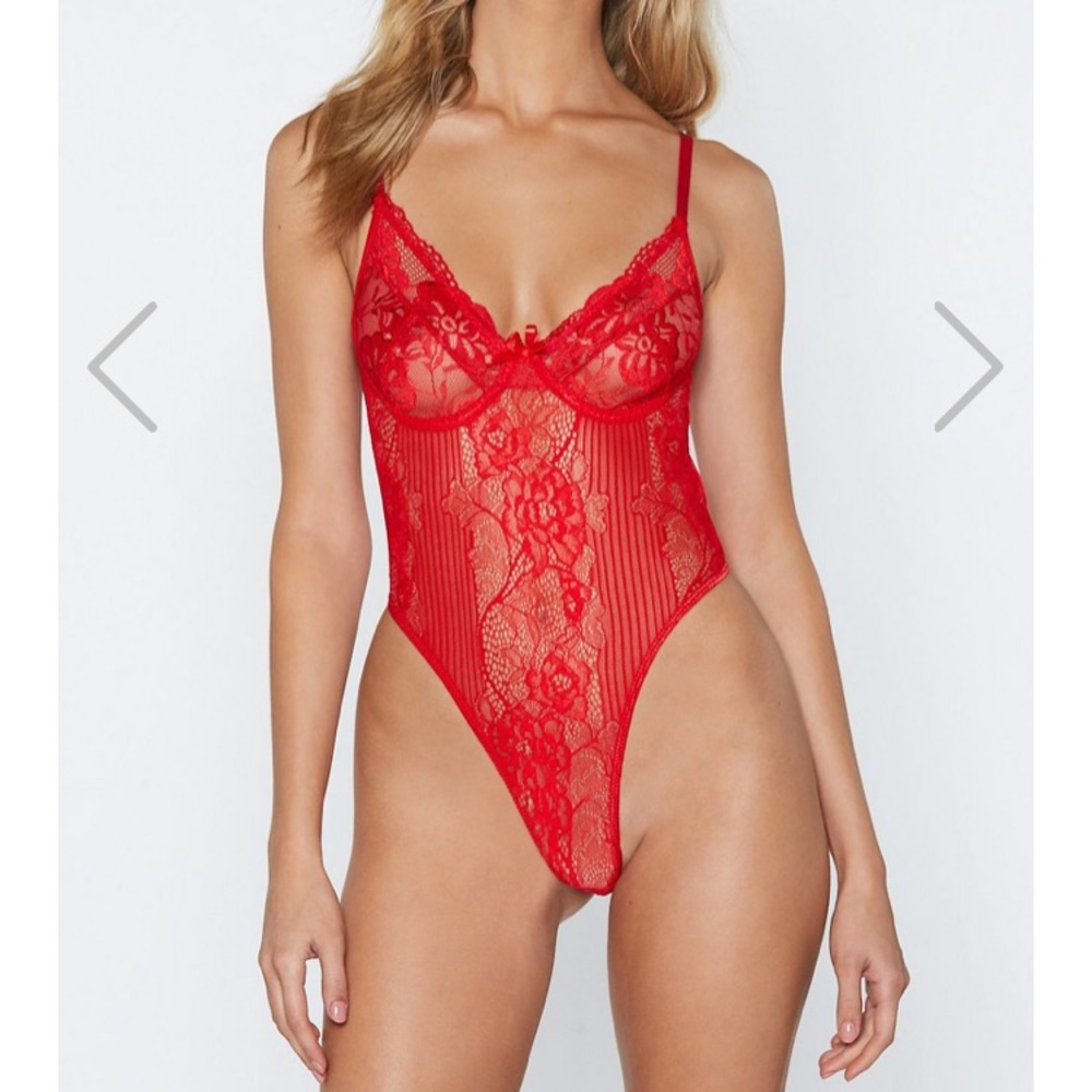 Nasty Gal red bodysuit